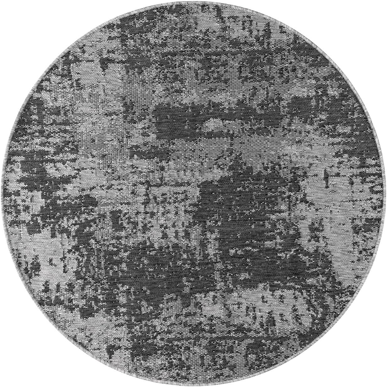 Keen Home Design Terrace Outdoor Round Rug - 8ft Round Washable Indoor/Outdoor Rug for Patio, Kitchen, Balcony, Beach, Garden, Deck and Porch, Size: 7'7' Round