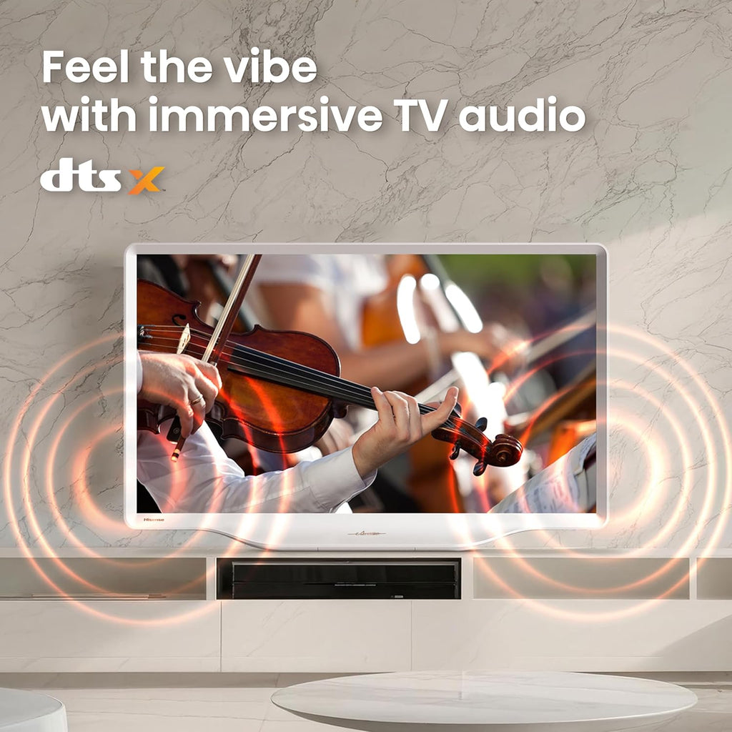 Hisense 32-Inch S5 DécoTV Series Hi-QLED FHD Smart Fire TV (32S5QF, 2025 Model) - Versatile Fit, Hi-QLED Color, Art-Inspired Design, Fluid Central Stand, DTS Virtual: X, Stream Live TV Without Cable