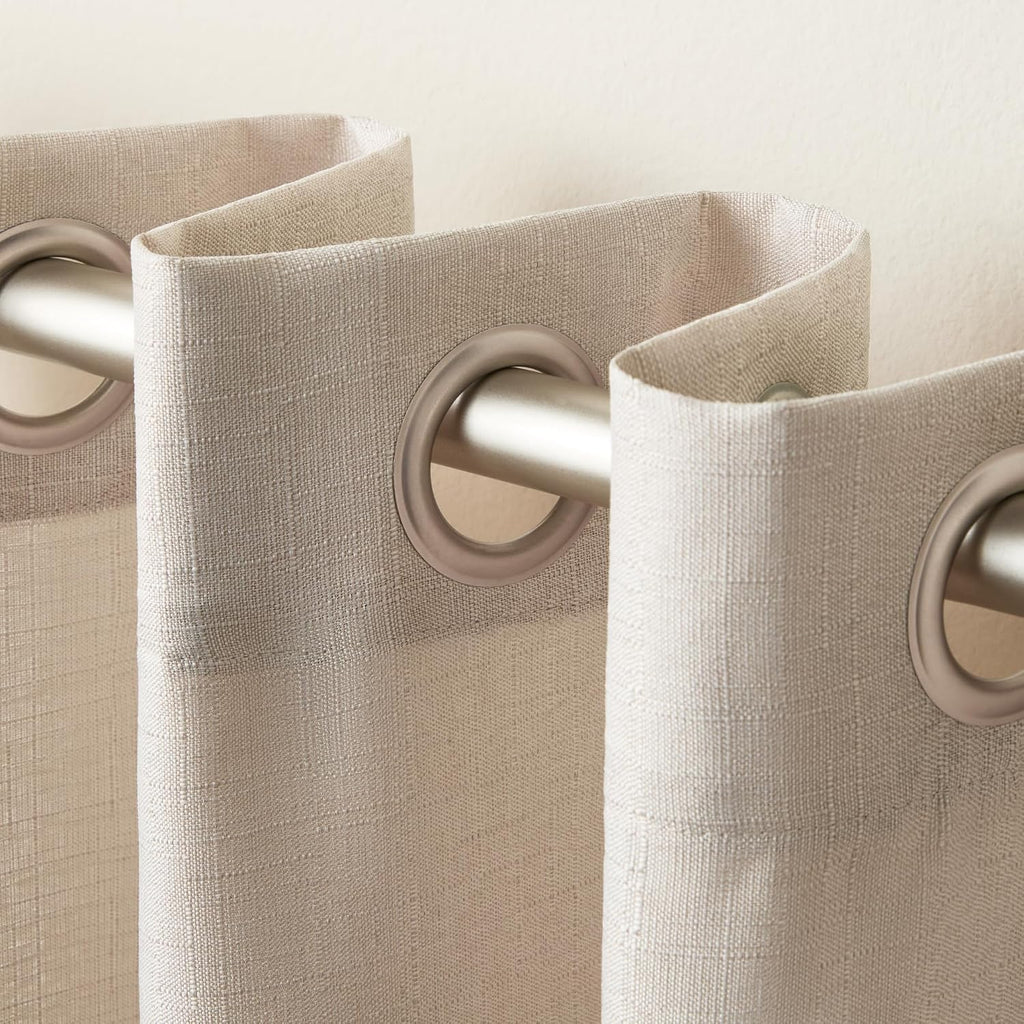 Exclusive Home Loha Linen Grommet Top Curtain Panel Pair, 54'x84', Vintage Linen (Pack of 6)