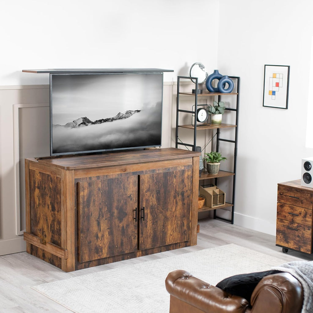 VIVO Motorized TV Stand for 32 to 55 inch Screens, Vertical Lift Television Stand with Remote Control and Tuya Smart App Compatibility, Compact TV Mount Bracket, MOUNT-E-UP55P