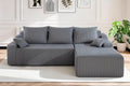 HABUTWAY 94'' Cloud Sectional Couch, Boneless Sofa with Deep Seat, Modular Comfy L-Shape Couch with Chaise for Living Room Bedroom, No Assembly Required(Grey,Right Facing Chaise)