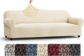 PAULATO BY GA.I.CO. Sofa Slipcover - Stretch Couch Cover - Stylish Cushion Sofa Cover - 1-Piece Form Fit Washable Protector for Pet - Mille Righe Collection - Cream