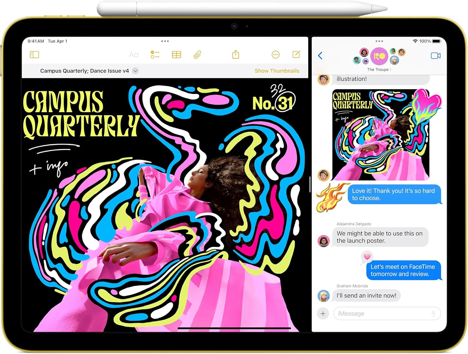 Apple iPad 11-inch: A16 chip, 11-inch Model, Liquid Retina Display, 128GB, Wi-Fi 6, 12MP Front/12MP Back Camera, Touch ID, All-Day Battery Life — Blue with AppleCare+ (2 Years)