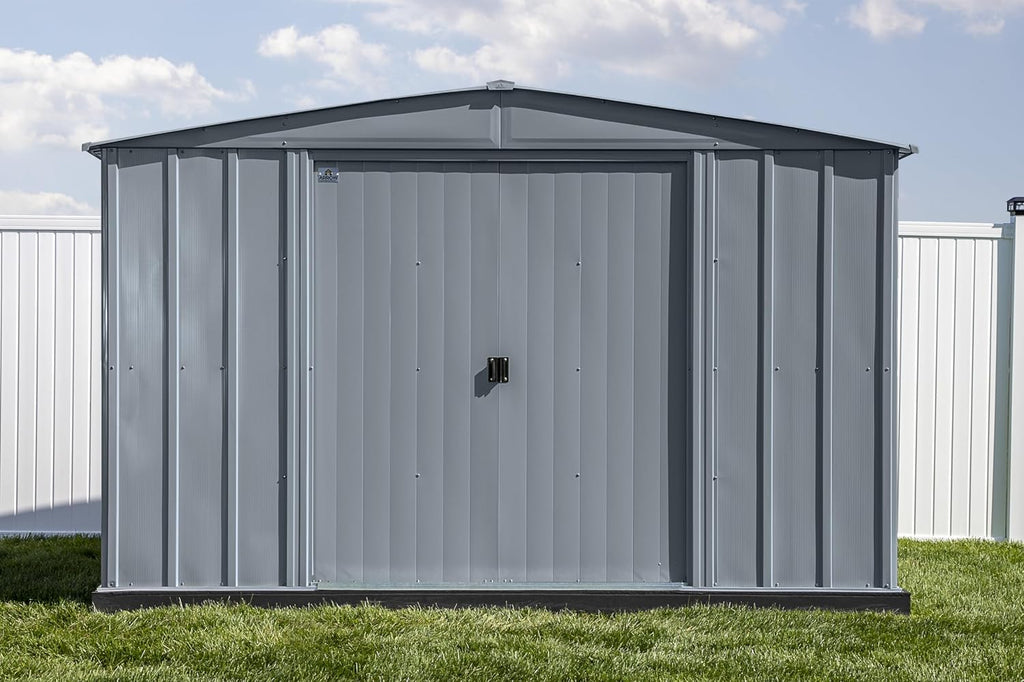 Arrow Sheds Amazon Exclusive Classic 10' x 8' Charcoal Steel Storage Shed with Included Floor Frame Kit
