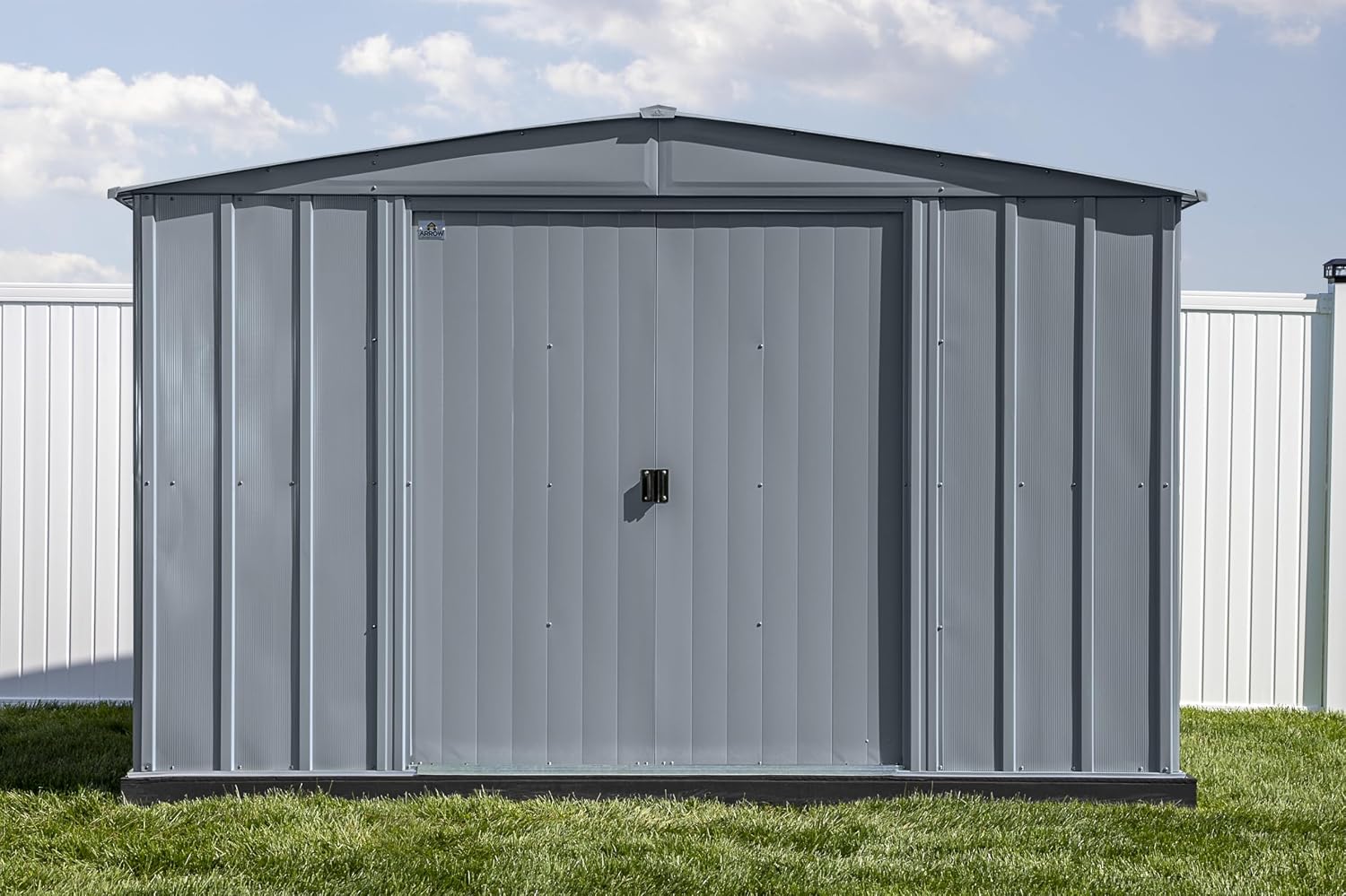 Arrow Sheds Amazon Exclusive Classic 10' x 8' Charcoal Steel Storage Shed with Included Floor Frame Kit