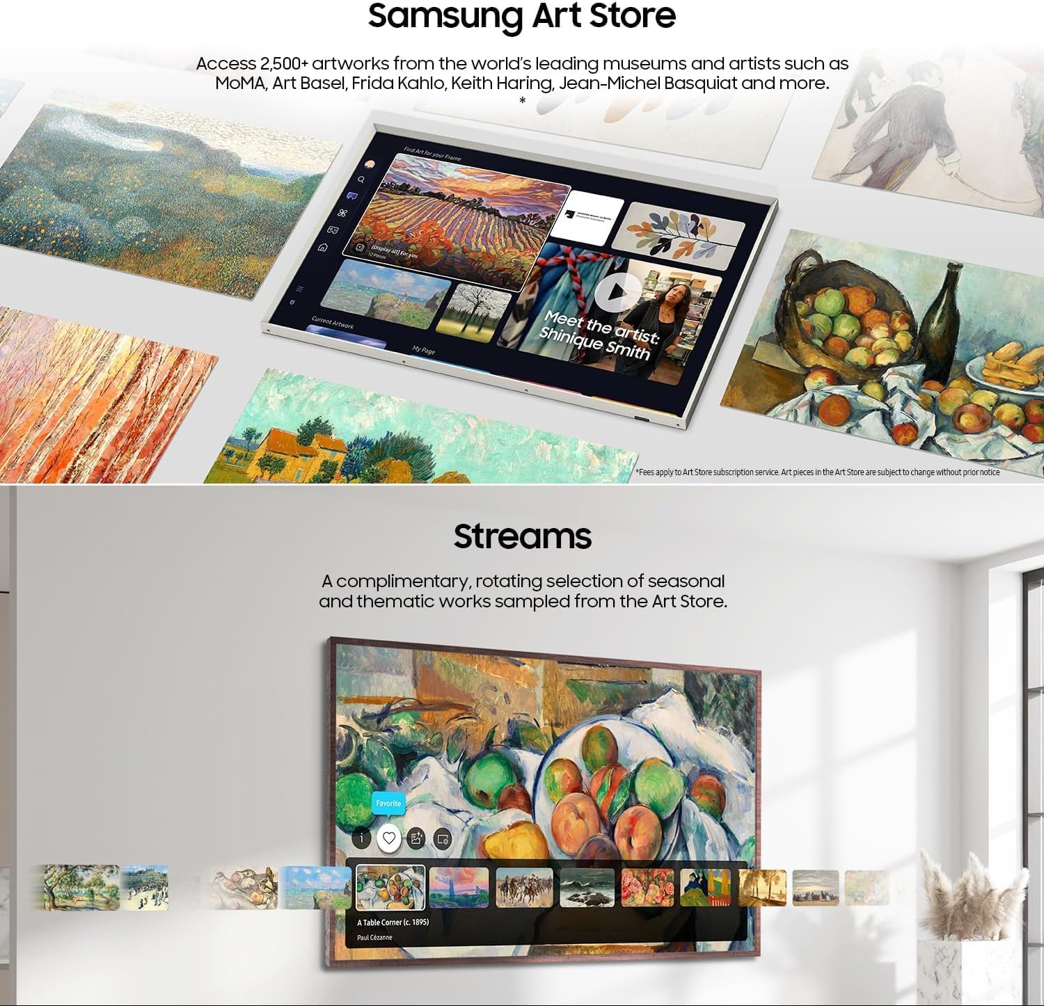 Samsung 50-Inch The Frame LS03D QLED 4K Smart TV Bundle, Quantum HDR, Art Mode, Slim Fit Wall Mount, Alexa Built-in w/AUX HDMI Cable, CPS 24-Month Protection, Streaming Bundle
