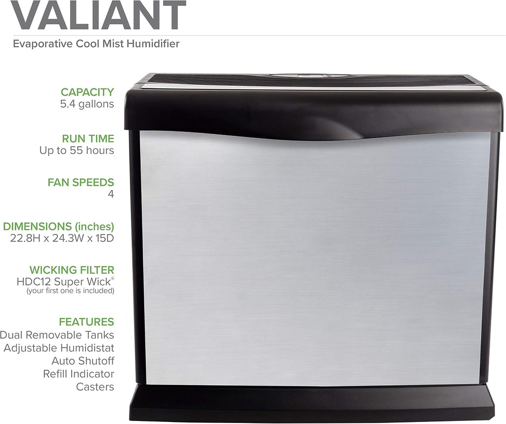 AIRCARE Valiant Digital Whole-House Console-Style Evaporative Humidifier (Brushed Nickel)
