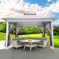 HOTEEL 10'x10' Outdoor Gazebo para Patio on Clearance with Netting, Waterproof Canopy Tent with Heavy Duty Steel Frame, High Wind-Resistant Shelter for Backyard, Deck (2025 Upgraded)