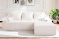 HABUTWAY 94'' Cloud Sectional Couch, Boneless Sofa with Deep Seat, Modular Comfy L-Shape Couch with Chaise for Living Room Bedroom, No Assembly Required(Beige,Right Facing Chaise)