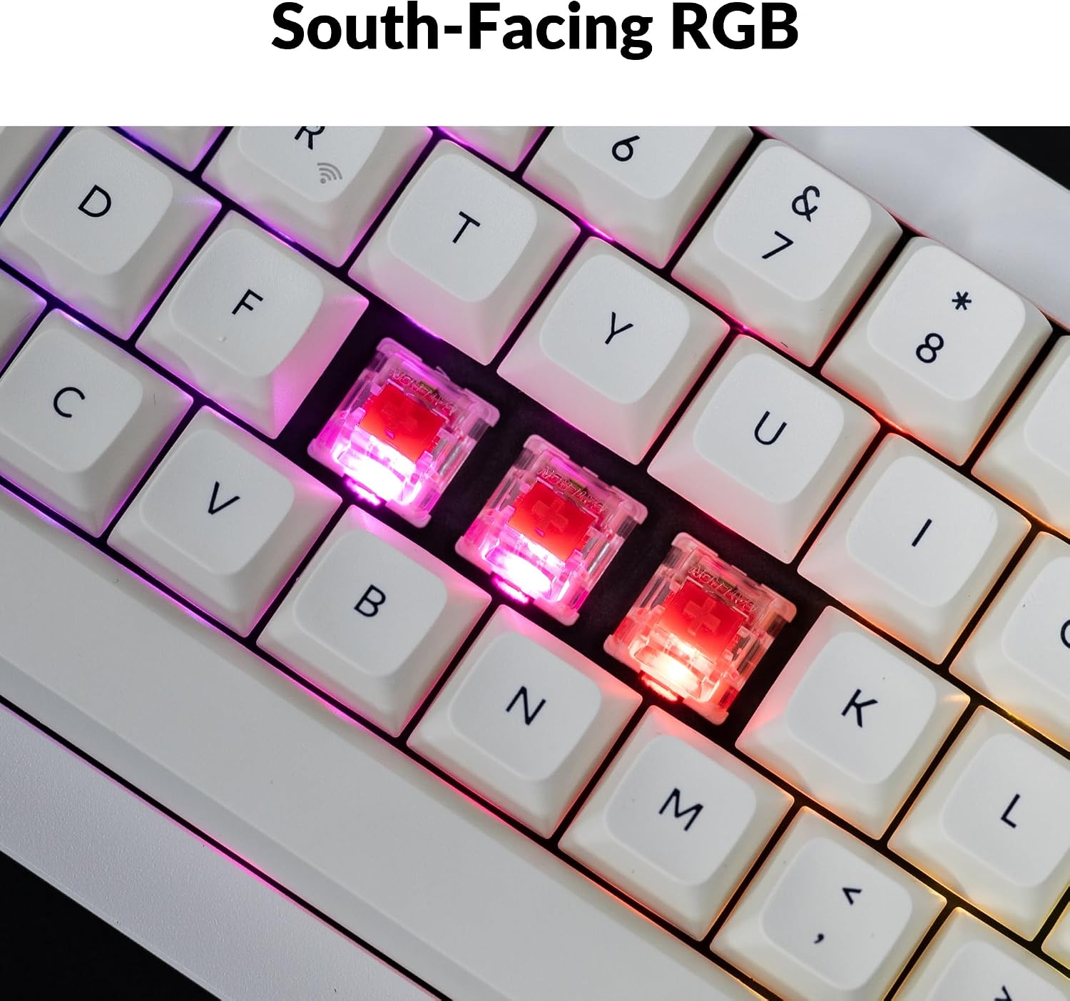 Keychron Q2 Max Wireless Custom Mechanical Gaming Keyboard, QMK/VIA Programmable Knob 2.4 GHz/Bluetooth 5.1/Wired, 65% Compact RGB Hot-Swap with Gateron Red Switch for Mac Windows Linux - White