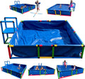 Plastic Kiddie Pool for Kids Ages 8-12 - Buildable Backyard Above Ground Pool for Ball & Sand Pit with Tubes, Connectors, Panels & Sleeve - Toddler Swimming Pools for Outside Play by Funphix
