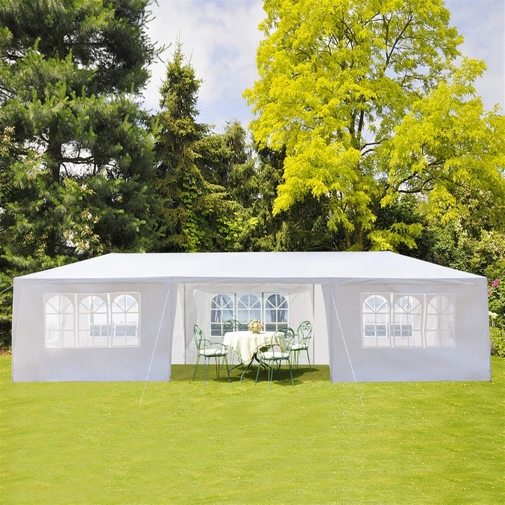 Outdoor Gazebo Canopy Wedding Party Tent Camping Shelter Commercial Instant Shelter Waterproof Tent with Removable Side Walls (Upgrade 10'x30' Seven Sides)