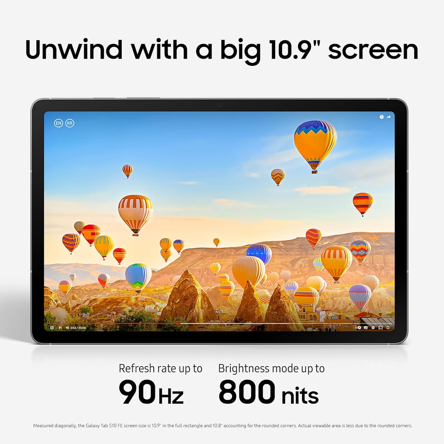 Samsung Galaxy Tab S10 FE 256GB WiFi Android Tablet + Book Cover Keyboard Slim, Large Display, Long Battery Life, Powerful Processor, S Pen, US Version, 2025, 2 Yr Manufacturer Warranty, Gray