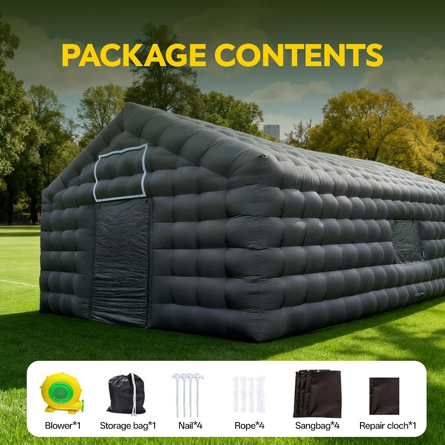 Party Tent Large,Large Gazebo Event House,Inflatable Outdoor Party Tent,for Birthday Party, School Camping, Disco Nightclub, Wedding Party (29FT)