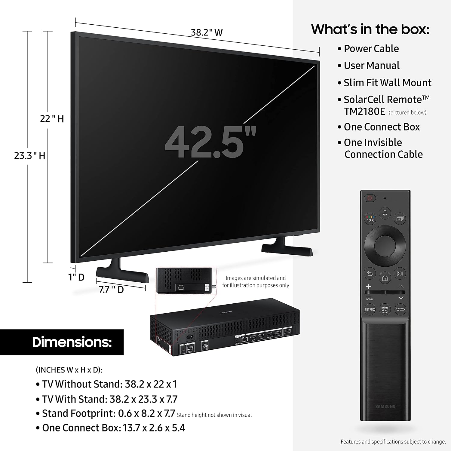 SAMSUNG 43-Inch Class Frame Series - 4K Quantum HDR Smart TV with Alexa Built-in (QN43LS03AAFXZA, 2021 Model)