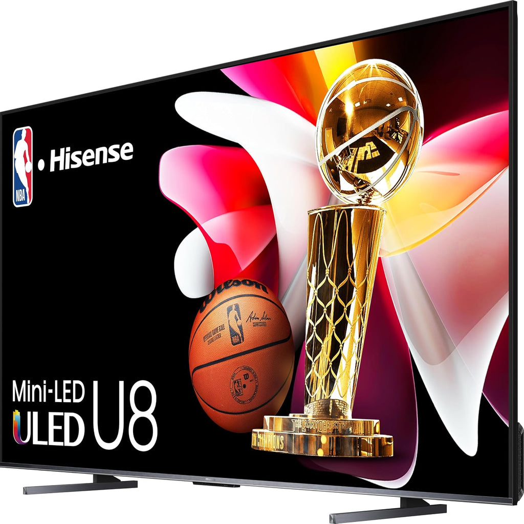 Hisense 100-Inch Class U8 Series Mini-LED ULED 4K UHD Google Smart TV (100U8K) - QLED, 480 Motion Rate, 144Hz Game Mode Pro, Dolby Vision IQ, HDMI 2.1, Alexa Compatibility, 2.1.2 Multi-Channel Audio
