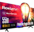Westinghouse 55' Mini-LED 4K UHD Roku TV, Dolby Vision HDR, QLED Quantum Color, Local Dimming, MEMC Motion, Apple HomeKit & AirPlay 2