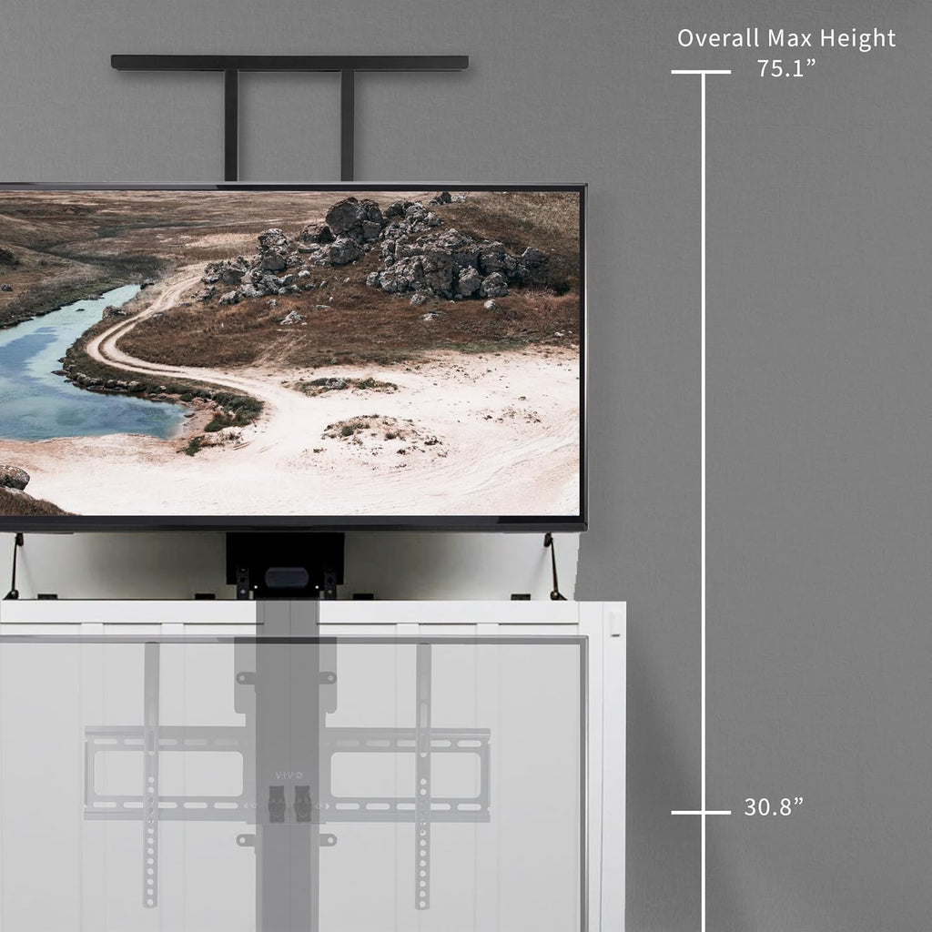 VIVO Motorized TV Stand for 32 to 65 inch Screens, Vertical Lift Television Stand with Remote Control, Compact TV Mount Bracket, MOUNT-E-UP65A