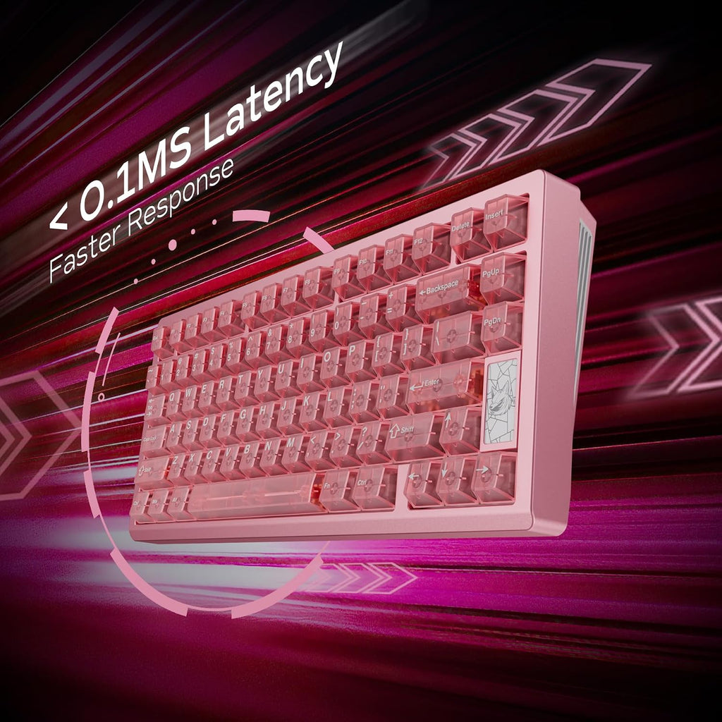 Mechanical Keyboard, Chilkey Slice75 HE Gaming Keyboard Wired, 75% Hall Effect Magnetic Aluminum Keyboard with WS Flux HE Clacky Switch, Rapid Trigger, 8K Polling, Per-Key RGB Custom, PC/Mac Support