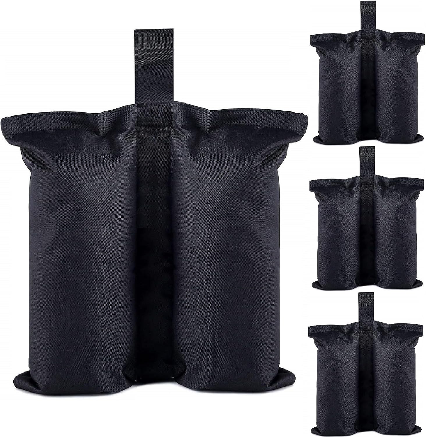10'x15' DW Model Ez Pop up Canopy Party Tent Instant Gazebos 100% Waterproof Top with 4 Removable Sides +Wheel Bag+ 4 Sand Bags by Delta Canopies (Black)