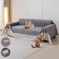 Cat Scratch Furniture Protector - Anti-Slip, Waterproof Sofa Cover to Keep Cats Off, Pet-Friendly Couch Protectors for 3 Cushion Couch, Anti-Scratch Couch Cover for Pets and Kids 134'X91'Dark Gray