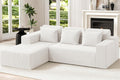 Homguava Modular Sectional Couches for Living Room,105' Cloud Couch with L-Shape Chaise,Comfy Sofa Living Room Sofas with Deep Seat,No Assembly L Couch,Corduroy Fabric(Beige,L)