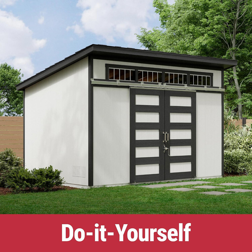 Handy Home Products Palisade 12x7.5 Do-it-Yourself Wooden Storage Shed with Floor Kit- Does not Include Paint and Roofing Shingles