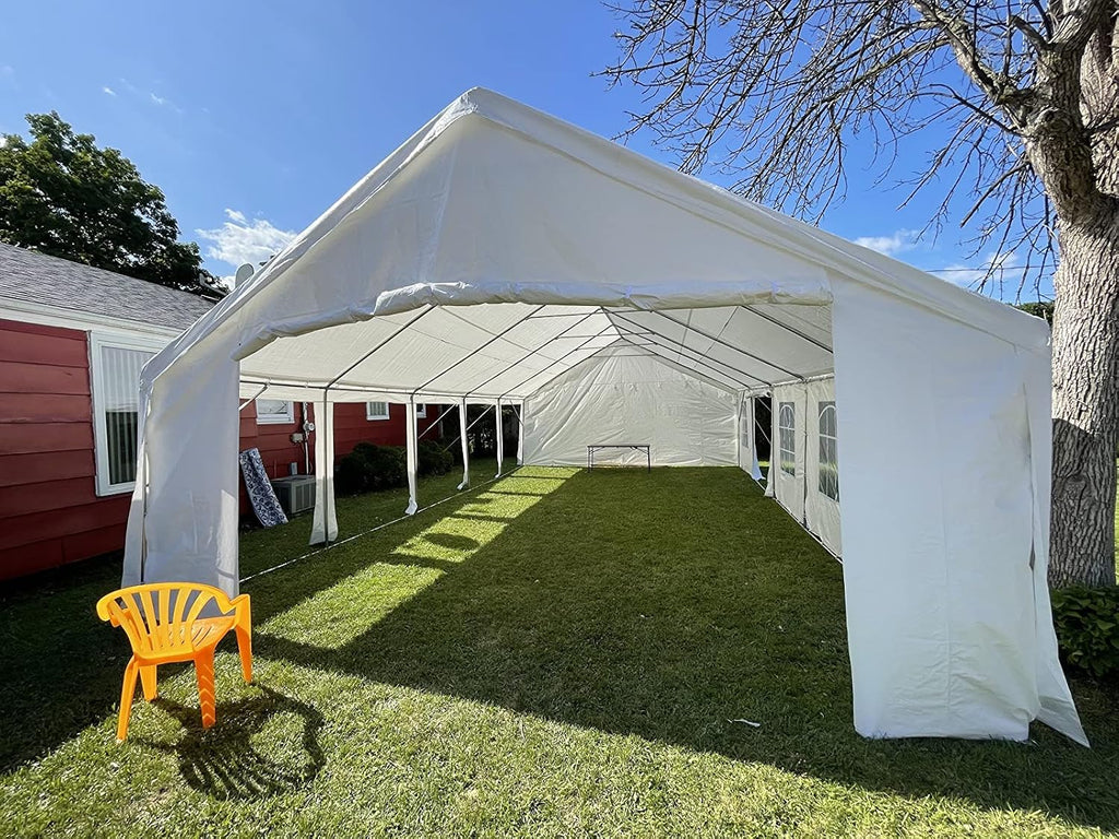 Quictent Premium 16x32 Party Tent Heavy Duty Outdoor Gazebo White Event Shelter Wedding Canopy Tent for Parties Carport BBQ with Removable Sidewall Windows & Storage Bags