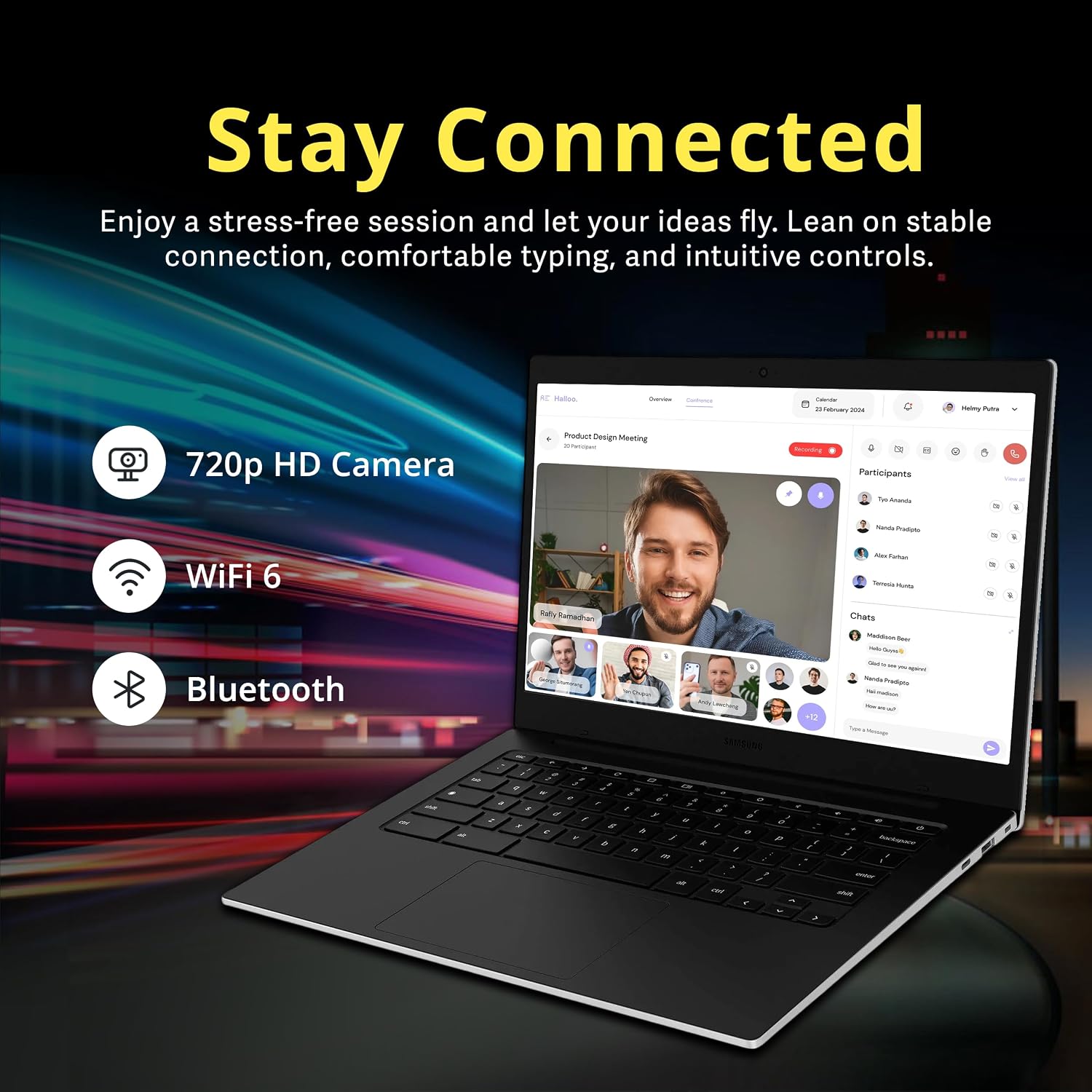 Samsung Galaxy Chromebook Go 14' LED HD Laptop, Intel Celeron N4500, 4GB LPDDR4X, 128GB eMMC, Intel UHD Graphics, Wi-Fi 6, 720p Camera, Chrome OS, Silver (Renewed)