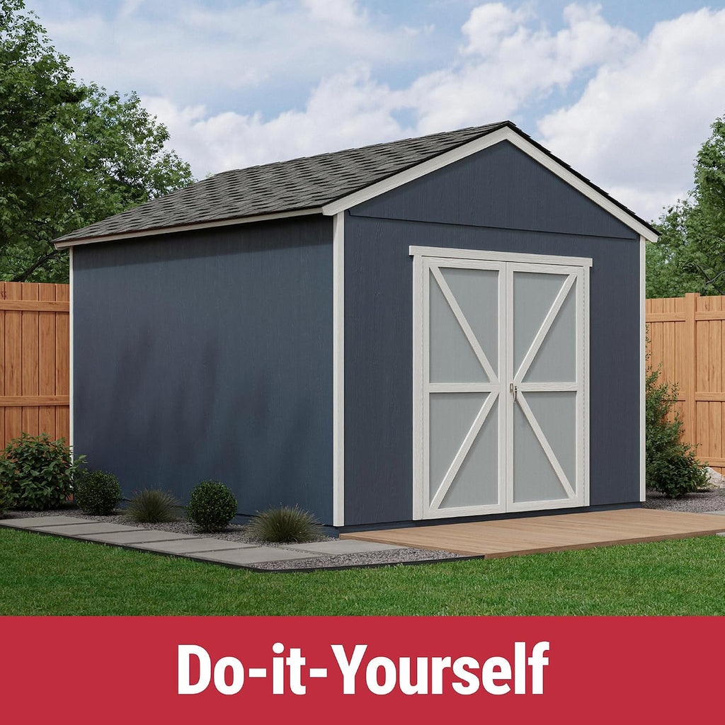 Handy Home Products Rookwood 10x12 Do-It-Yourself Wooden Storage Shed- Does not Include Floor kit, Paint, or Roofing Shingles