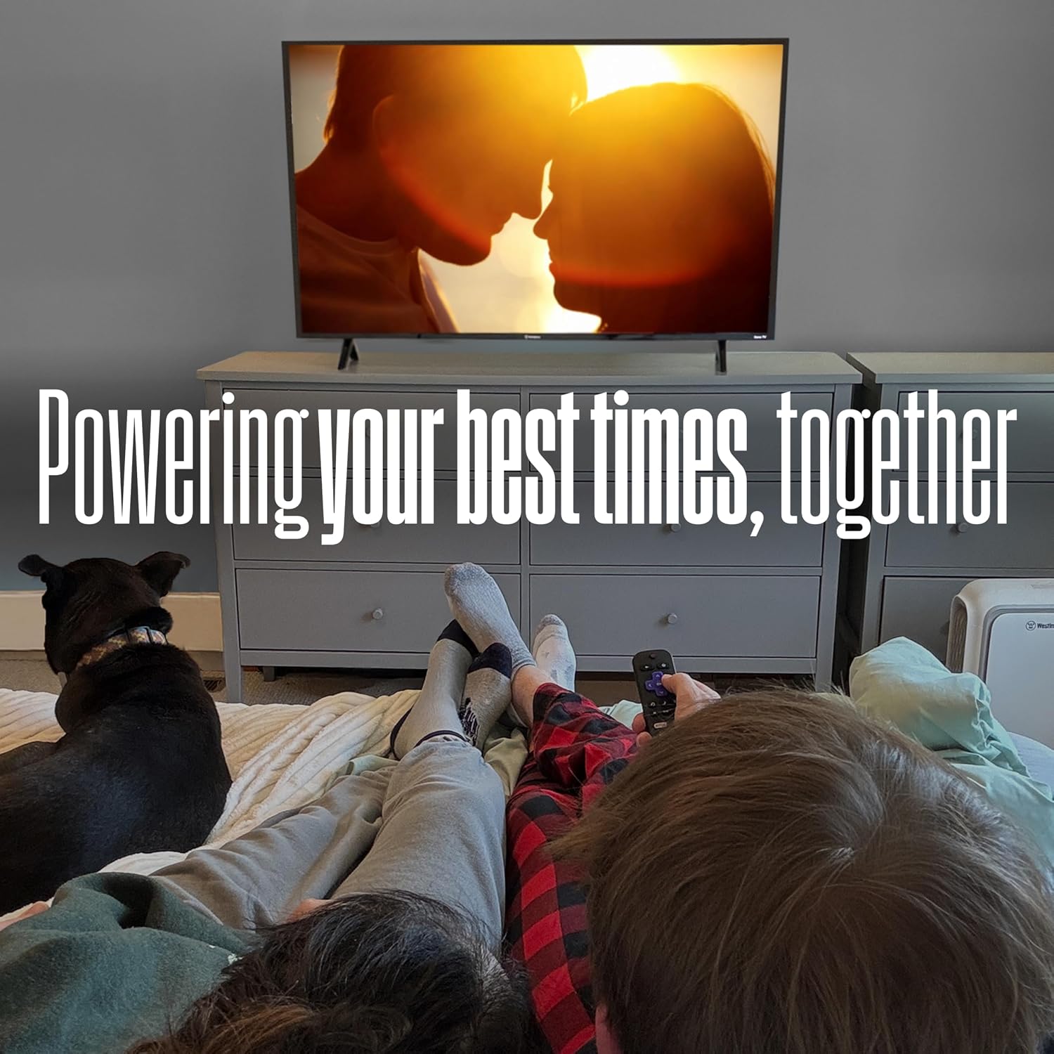 Westinghouse Roku TV - 43 Inch Smart TV, FHD QLED Television w/Dolby Digital+, Wi-Fi & Mobile App Connectivity, Flat Screen, Bluetooth, Compatible w/Apple AirPlay, Alexa, & Google Assistant