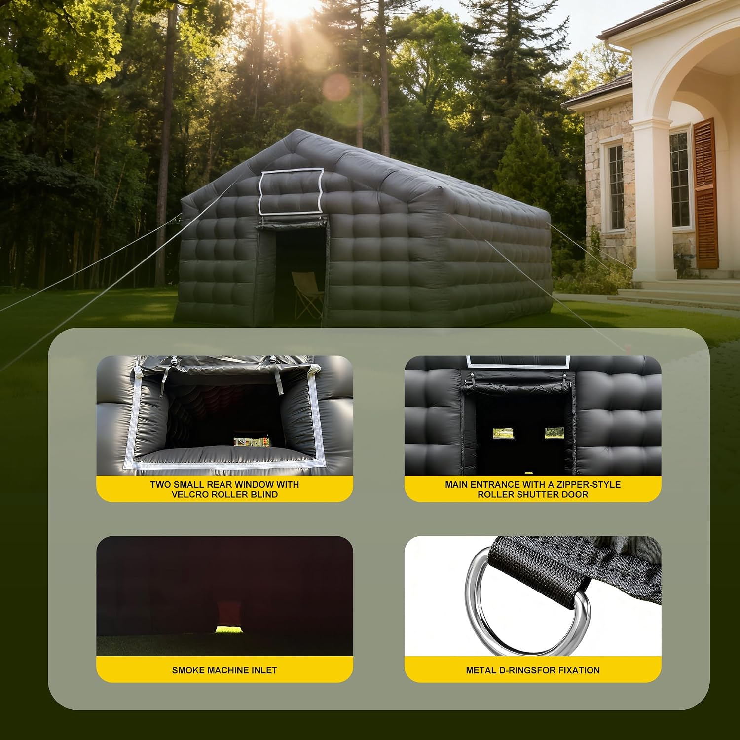 Party Tent Large,Large Gazebo Event House,Inflatable Outdoor Party Tent,for Birthday Party, School Camping, Disco Nightclub, Wedding Party (20FT)