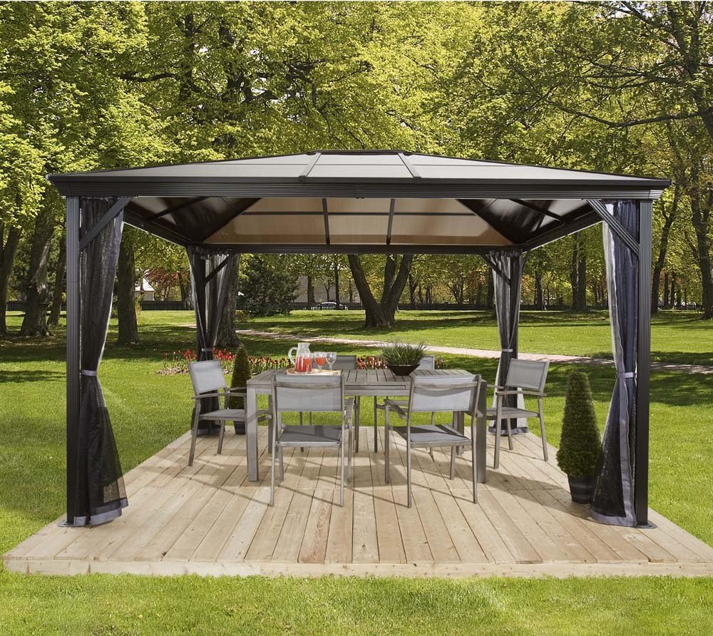 Sojag Outdoor 10' x 14' Verona Hardtop Gazebo Outdoor Sun Shelter