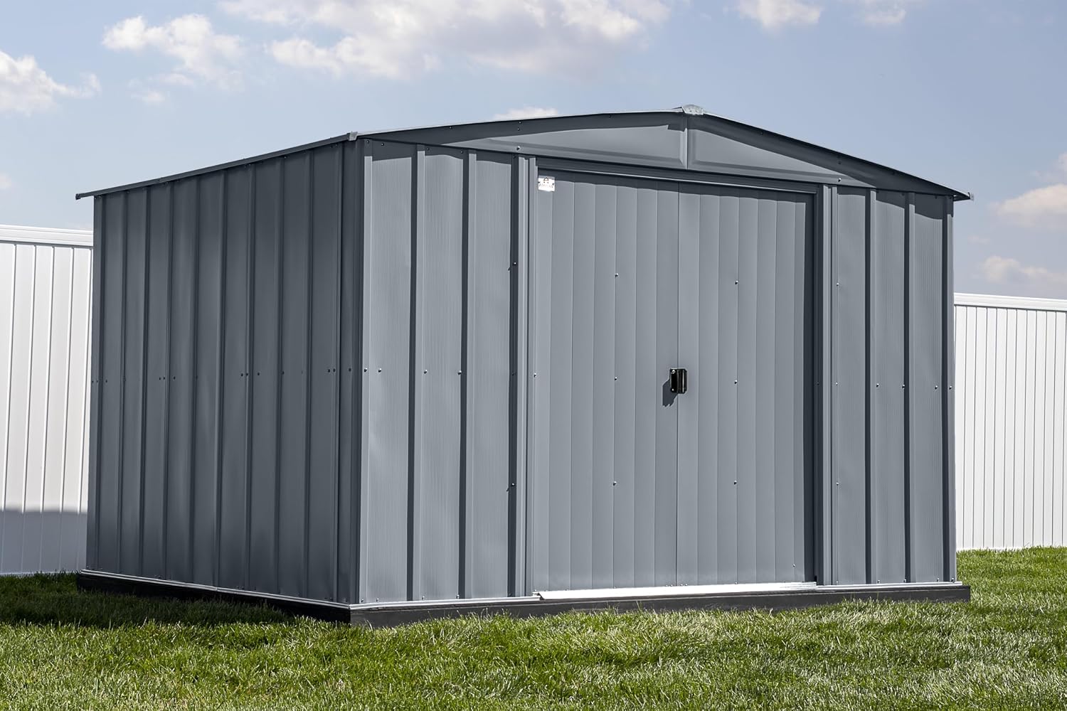 Arrow Sheds Amazon Exclusive Classic 10' x 8' Charcoal Steel Storage Shed with Included Floor Frame Kit