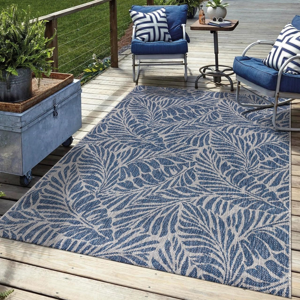 Keen Home Design Terrace Outdoor Area Rug - 6x9 Washable Indoor/Outdoor Rug for Patio, Kitchen, Balcony, Beach, Garden, Deck and Porch, Size: 6'x8'10'