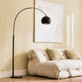 CO-Z Modern Arc Floor Lamp 69', Arch Floor Lamps with LED Bulb, Inner White Metal Shade and Marble Base, Contemporary Standing Light for Living Room Couch Sofa