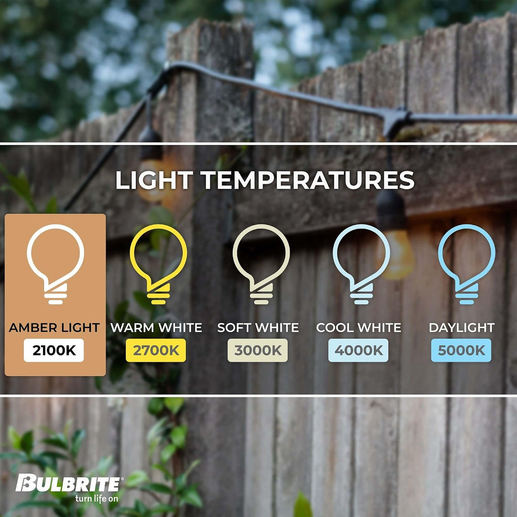 Bulbrite String15/E26-A19KT Outdoor-lightstrings, 48 Foot Black