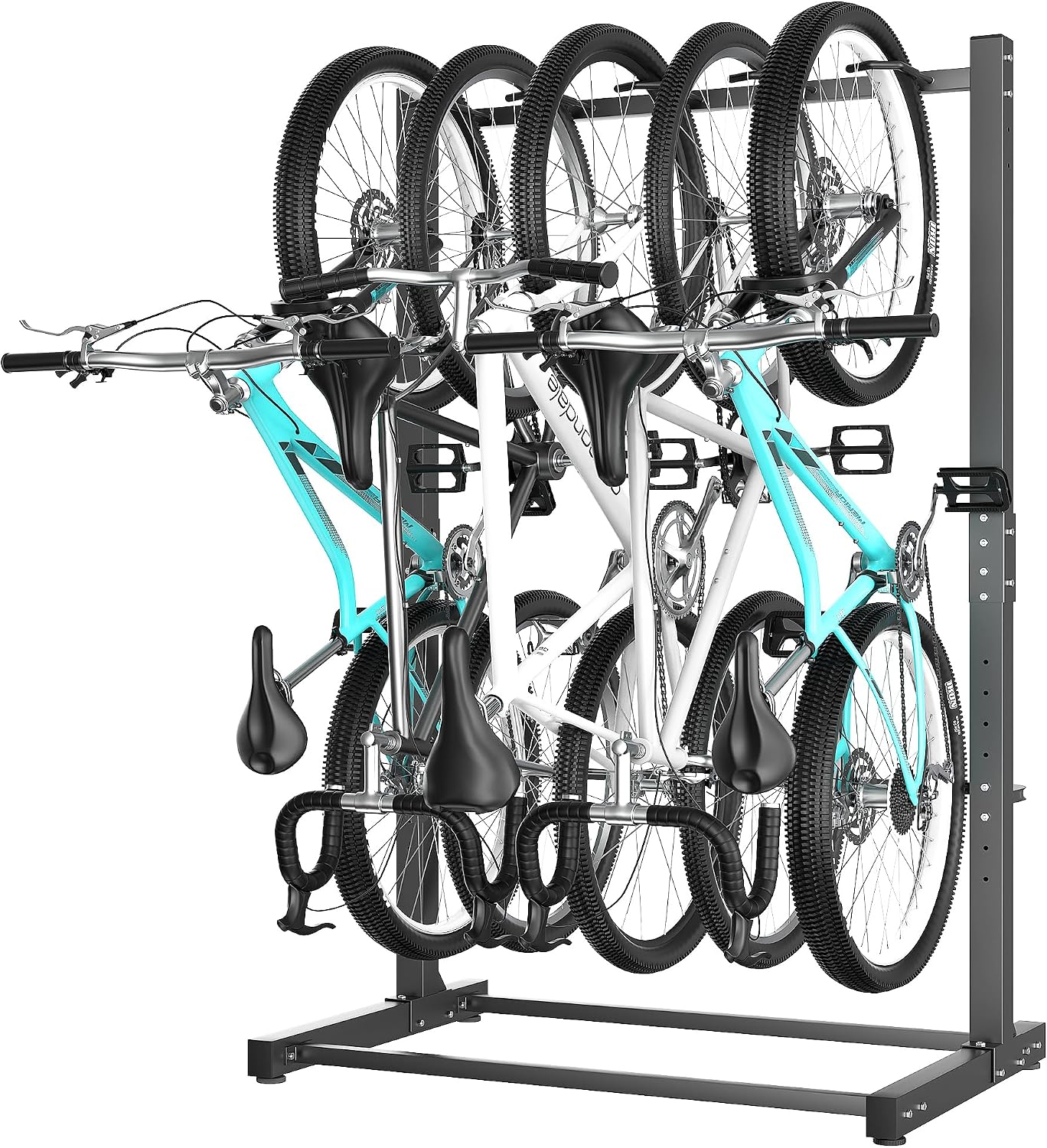 Ultrawall Freestanding Bike Rack, Vertical Bike Storage Stand for Garage, Indoor Bicycle Organizer, Holds Up to 5 Bikes