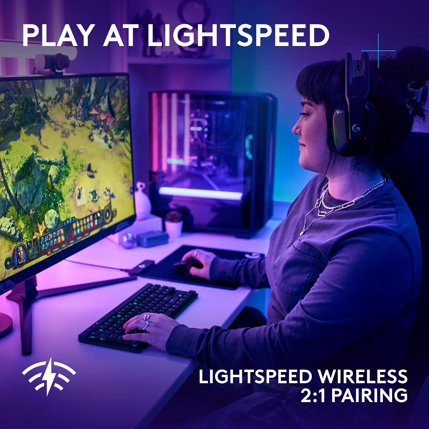 Logitech G502 X Lightspeed Wireless Gaming Mouse + G515 TKL Wireless Gaming Keyboard (Tactile) Bundle: Black