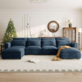 U-Shaped Modular Sofa Freely Transformable Living Room Corner Couch with Two Ottomans, Suitable for Home
