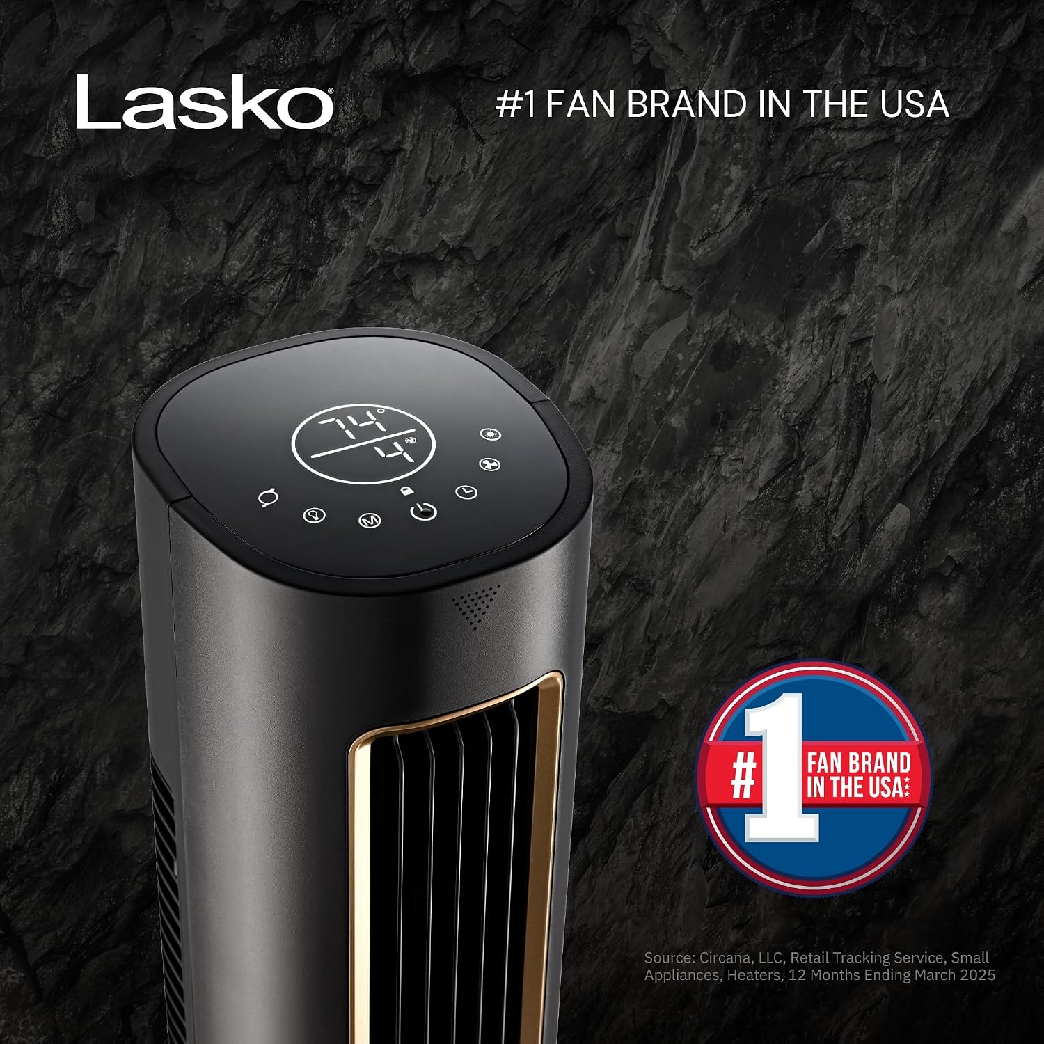 Lasko Pinnacle 40' Tower Fans for Home, 32 ft/s Airflow, Quiet 24dB, 90° Oscillation, Standing Fan for Bedroom with 24 Hour Timer, DC Motor, Air Filter for Hair & Dust, Night Light, Remote, DST100
