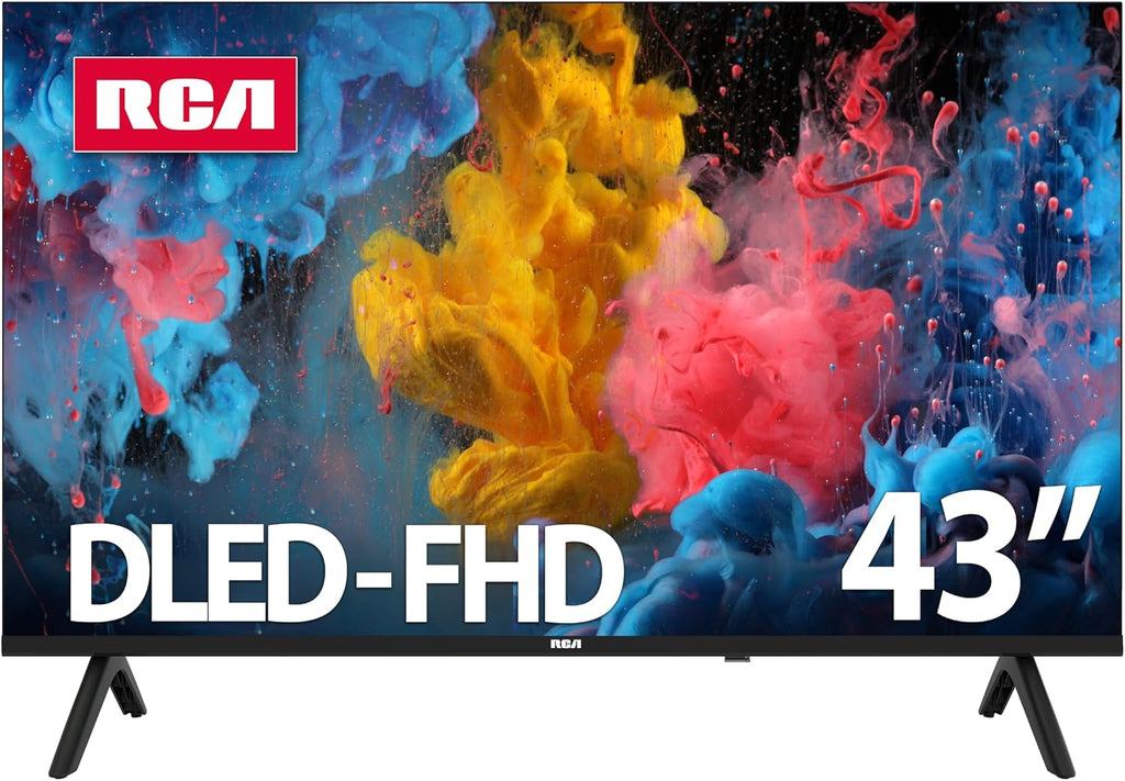RCA 43-Inch FHD Smart Android TV, Frameless LED Display with HDR10, Wi-Fi and Bluetooth, Google Assistant Built-in, Compatible with Alexa
