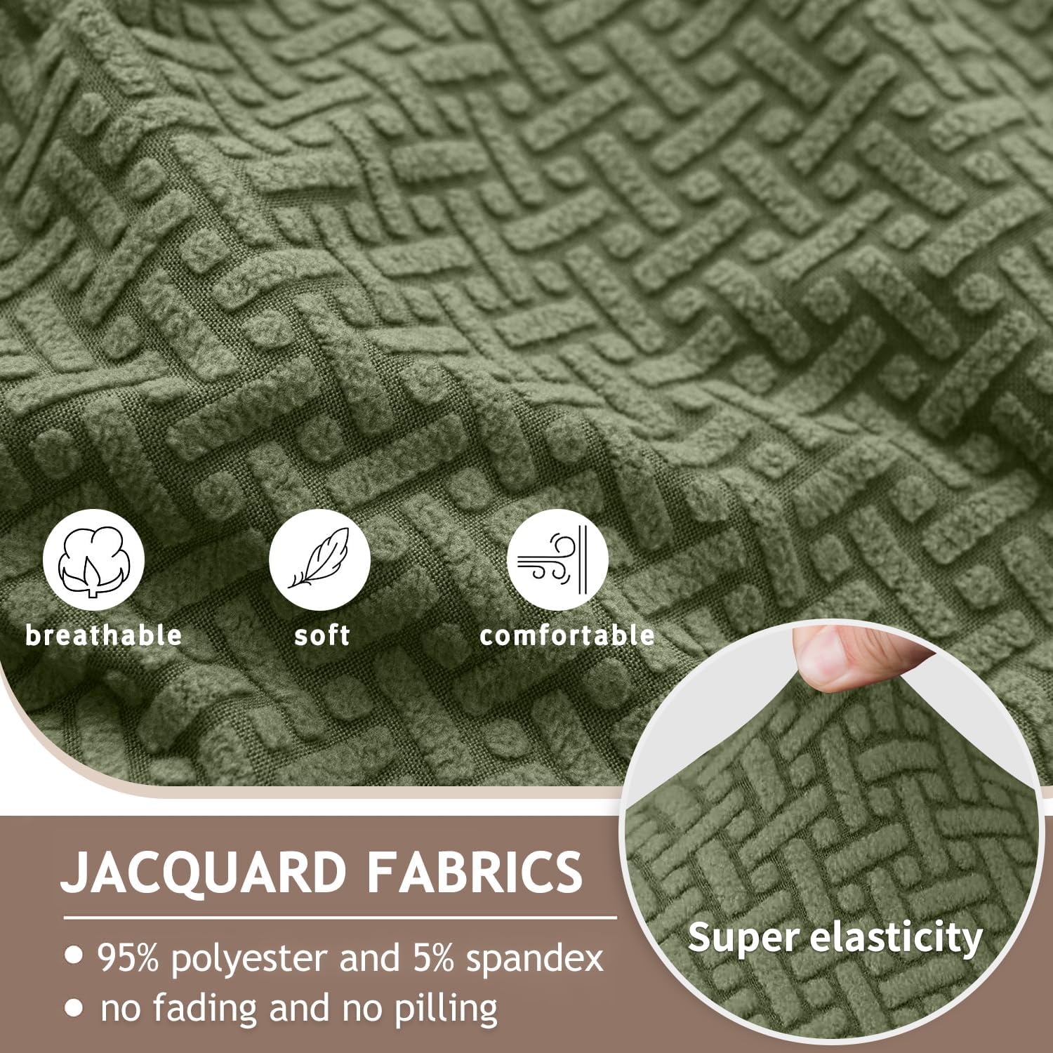 ALIECOM 100% Waterproof Recliner Sectional Couch Covers L Shape Stretch Corner Reclining Sectional Sofa Cover Washable Recliner Slipcover Protector for Dog Pet (5 Seat and 1 Console, Avocado Green)
