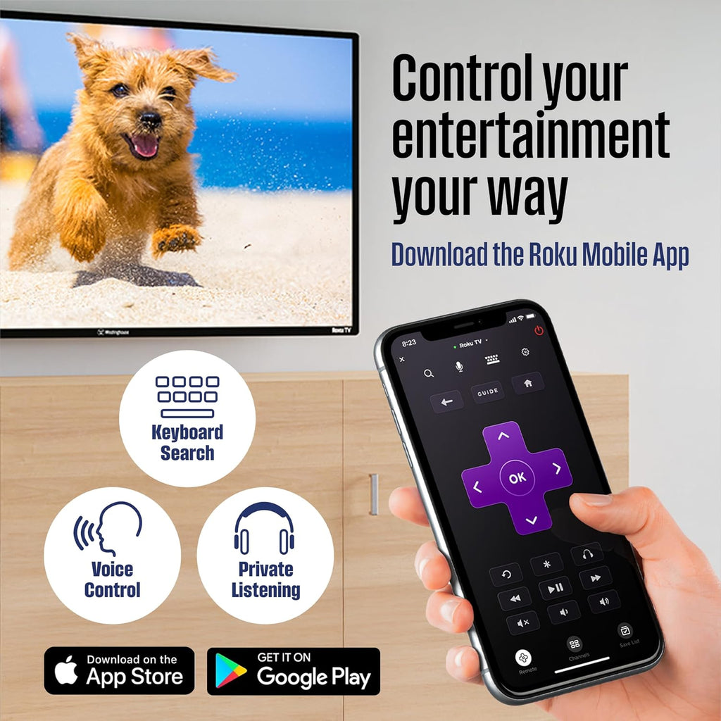 Westinghouse Roku TV - 42 Inch Smart TV, 1080P FHD Television with Wi-Fi Connectivity and Mobile App, Flat Screen, Bluetooth, Compatible with Apple AirPlay, Alexa and Google Assistant