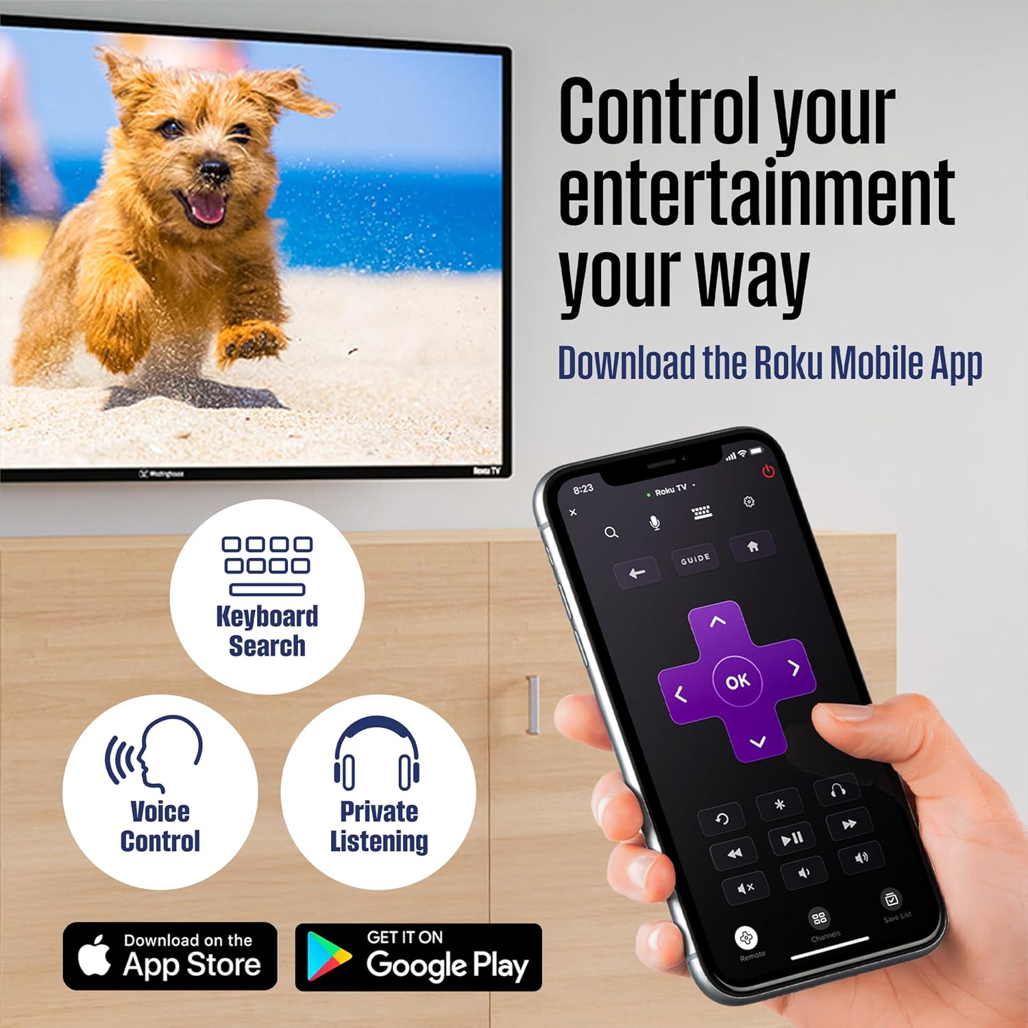 Westinghouse Roku TV - 42 Inch Smart TV, 1080P FHD Television with Wi-Fi Connectivity and Mobile App, Flat Screen, Bluetooth, Compatible with Apple AirPlay, Alexa and Google Assistant