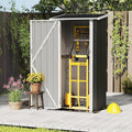 3'x2' Outdoor Metal Storage Shed with Lockable Doors, Durable Steel Tool Shed for Garden, Patio, Backyard, and Lawn, Black