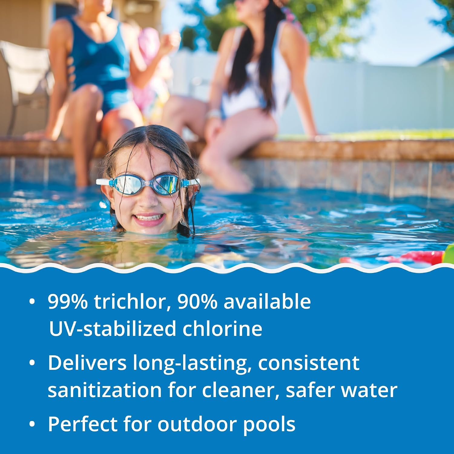 In The Swim Weekly Clear Pool Care Kit – Easy 4-Step Pool Cleaning Bundle with Chlorine Tabs, Algae Preventer, Shock & Clarifier – Keep Your Pool Sparkling - Basic