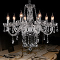 Crystal Chandeliers Candle Chandeliers Contemporary Elegant 8 Lights Dining Room Light Fixture LED Chandeliers Pendant Celing Lamp for Living Room, Bedroom, Gazebo