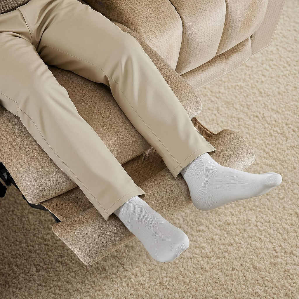 MCombo 55.9' Zero Gravity Power Loveseat Recliner with Heat and Vibration Massage, Reclining Loveseat Sofa with USB Ports, Cup Holders for Living Room, Fabric PR648SET (Beige)