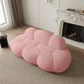 JACH 3 Seater Cloud Sofa for Living Room, Modern Sherpa Upholstered Sofa, Minimalist Leisure Sofas, Comfy Cloud Couch for Apartment, Small Space, No Assembly Required (Pink)